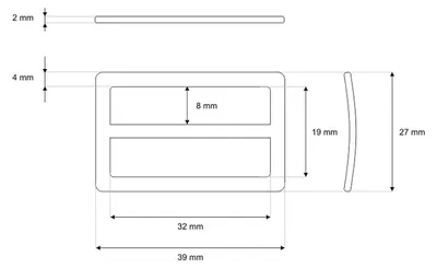 Produktbild von 10 Regulatoren für Gurtbänder Gurtschieber Gurtschnalle Varianten- Größenwahl, Farbe:silber, Größe:A 39x27mm. I 32x8mm