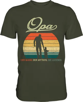 Produktbild von Opa Enkel Großvater Enkelkind Geschenk Vatertag T-Shirt – Urban Khaki / L