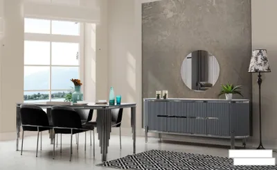 Produktbild von Esstisch Gruppe 4x Stühle Essgarnitur Essgruppen Stuhl Set Tisch 5tlg. Set Neu