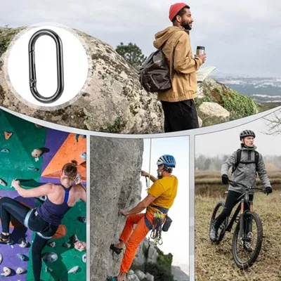 Set von 10 kleinen Karabinerhaken für Camping und Zubehör