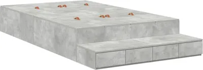 Obrázek produktu pro vidaXL Úložný rám postele betonově šedý 120 cm materiál na bázi dřeva