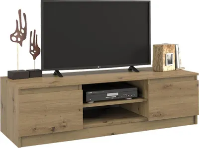 Immagine prodotto di Moderno mobile TV 120 cm – Resistente ed elegante | Colore: rovere artigianale | Dimensioni: 120x40x36 cm
