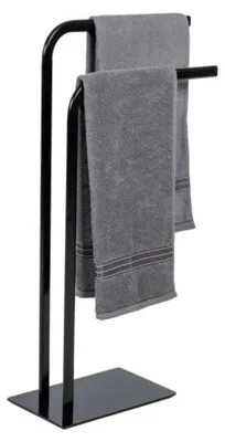 Imagen del producto de Soporte para toallas Axentia, aproximadamente 45 x 81 x 20 cm, color negro