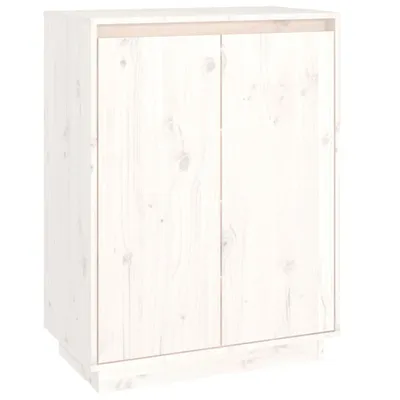 Obrázok produktu pre vidaXL Skriňa na topánky biela 60x35x80 cm Masívne borovicové drevo
