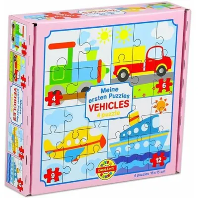 Image de DOHÁNY Puzzle Véhicules 4en1 (4,6,9,12 pièces)