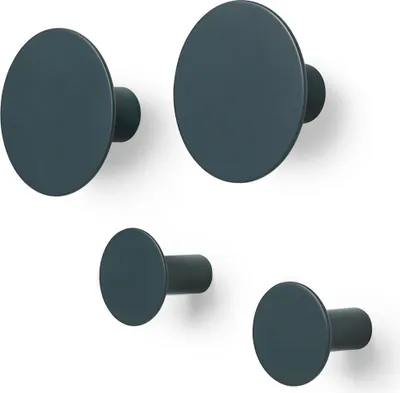 Produktbild von blomus PONTO Wandhaken 4-teilig verschiedene Farben, Auswahl:Gunmetal
