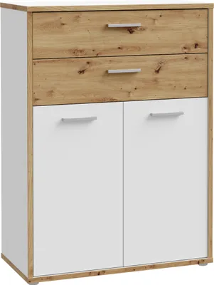 Obrázek produktu pro Furniture24 Skříňka na dokumenty White/Artisan Keflavik Kflk322-C881 Skříňka s komodou
