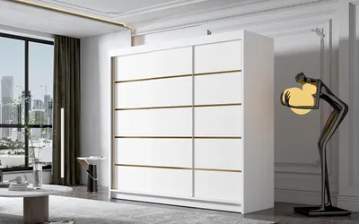Obrázok produktu pre Šatníková skriňa MILINA - 200 cm, biela