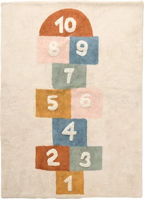 Produktbild von Petite Amélie waschbarer Teppich Hüpfspiel - Beige