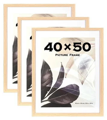 Obrázek produktu pro Sada tří přírodních fotorámečků, rozměr 40x50 cm