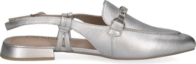 Produktbild von Caprice Damen Slingpumps Leder spitze Form Strasssteine 9-29403-42, Größe:37 EU, Farbe:Silber
