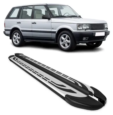 Image de Marchepieds Latéraux pour Land Rover Range Rover Vogue 1994-2001 Alu Gris Noir