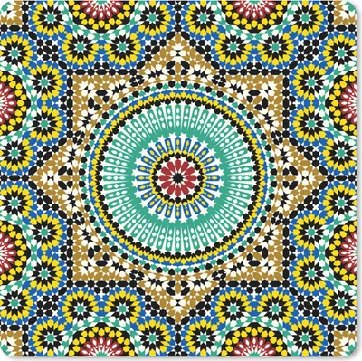 Produktbild von MuchoWow® Mauspad Mousepad Mosaik - Muster - Mandala 30x30 cm - Mousepads - Maus Mat - Pad - Mausunterlage - Gaming