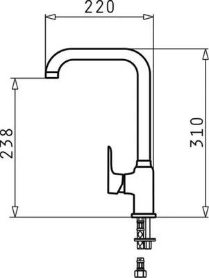 Zdjęcie produktu dla PYRAMIS SILVIO DUO granite black mixer