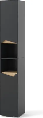 Produktbild von Vicco Koupelnová skříňka Marelle, 30 x 180 cm s dveřmi a otevřenými přihrádkami, Antracit/Antracit