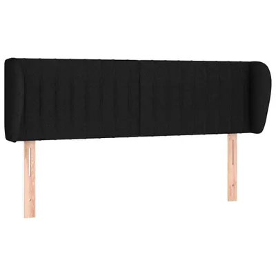 Produktbild von vidaXL Kopfteil mit Ohren Schwarz 147x23x78/88 cm Stoff