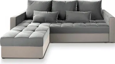 Produktbild von Masseno Ecksofa KOS PIK mit Schlaffunktion L-Form, Sofa mit Bettkasten, Wohnzimmersofa, Couch, Soffa, Bettsofa, Couchgarnitur- Hellgrau, PAROS 05 + PAROS 02