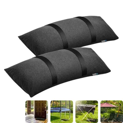 Produktbild von 2er Set Schirmständer Sandsäcke, Befüllbare Gewichtstaschen für Ampelschirm & Pavillon, Sonnenschirmständer Basis-Gewichte bis zu 44 kg,Reißfest & Wetterfest, Schwarz