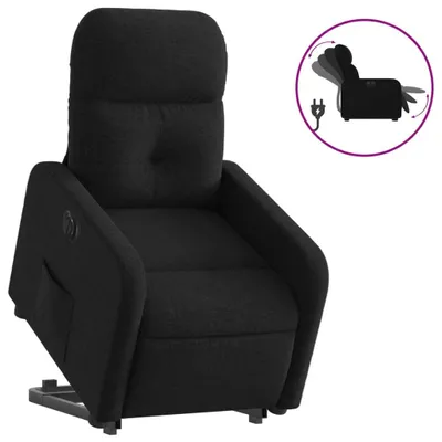 Produktbild von vidaXL Relaxsessel mit Aufstehhilfe Elektrisch Schwarz Stoff