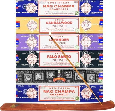 Immagine prodotto di Set di bastoncini d'incenso, 72 pezzi, con profumi di Palo Santo, lavanda e sandalo, ideale per l'aromaterapia