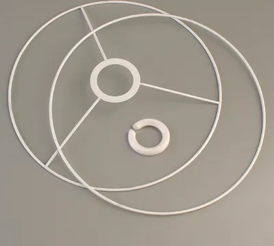 Produktbild von Lampenschirm-Ring Set Rund - für E14 + E27 ø 30 cm 2-teilig weiß