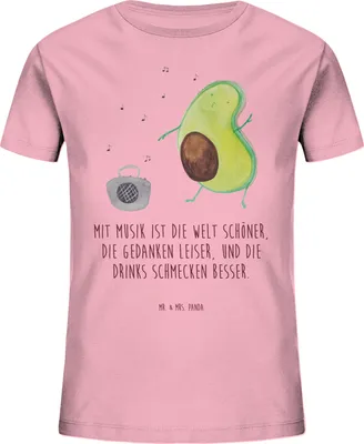 Produktbild von Mr. & Mrs. Panda Kleinkinder T-Shirt Avocado Tanzen 12-14 Jahre (152/164) - Baumwolle Pink - Geschenk, Singen, Baumwolle Kinder, Kindershirt, Kinder-T-Shirt, Bio, Teenager