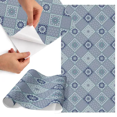 Zdjęcie produktu dla Folia do mebli 65 x 130 cm – folia samoprzylepna do mebli – folia samoprzylepna – folia do mebli – folia do mebli kuchennych – folia samoprzylepna do kuchni – folia do szafek – wodoodporna – zmywalna – samoprzylepna – bez pęcherzyków powietrza – usuwalna bez pozostawiania śladów – wzór mozaiki