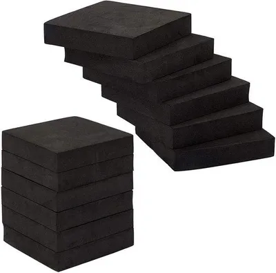 Produktbild von Anti-Vibrations-Unterlegscheiben - 10x10x2CM - Gummi - Universal - Für Möbel - 12 Stück