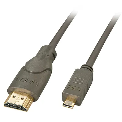 Image de Lindy 41350 Câble HDMI vers Micro HDMI 0,5m mâle type A vers type D