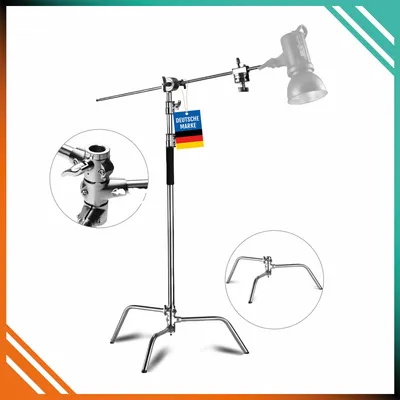Produktbild von Galgenstativ Lichtstativ aus Edelstahl 96-260 cm