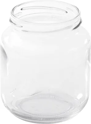 Produktbild von Lebensmittelechtes ovales Einmachglas mit TO 66 mm Mündung, Lieferung ohne Deckel