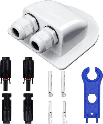 Image de Passage de toit blanc pour panneaux solaires, ABS, 1 pièce
