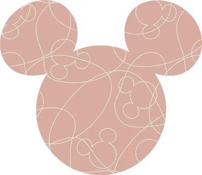 Produktbild von Disney selbstklebende runde Tapete Mickey Mouse Hellrosa - 612752 - Ø 125 cm
