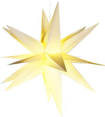 Produktbild von com-four® LED Stern - Weihnachtsstern mit Timer-Funktion - LED Stern als dekorative Beleuchtung zu Weihnachten - batteriebetriebene Weihnachtsdekoration