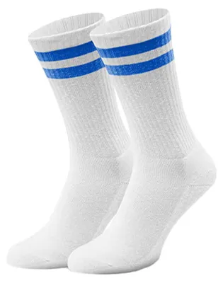 Image de Mr. Socks - Chaussettes pour hommes/femmes unies - Tennis LT3553 (42 EU - 47 EU) (Blanc/Bleu)