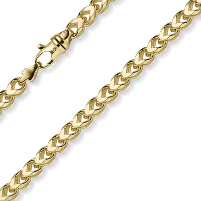 Produktbild von 6,5mm Franco Kette Halskette Collier aus 585 Gold Gelbgold massiv 65cm Herren