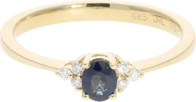 Produktbild von Saphir Ring Gold 585 mit Diamanten JL10-07-3571 JuwelmaLux Größe 52