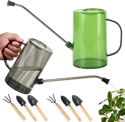 Produktbild von Gießkanne für Zimmerpflanzen, 2 Stück, 1 l, kleine Gießkanne für Zimmerpflanzen, Blumen, Sukkulenten