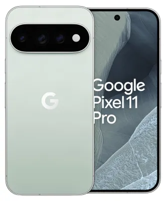 Image de Google Pixel 11 Pro, résolution 1280 x 2856 pixels, 12 Go de RAM, 256 Go de stockage, appareil photo 50 mégapixels, système d'exploitation Android 17, couleur : vert