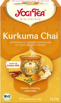 Obrázek produktu pro Yogi Tea®Ajurvédský čaj s kurkumou, skořicí a zázvorem (17ks), 49024