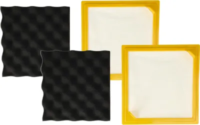 Produktbild von vhbw 2 Staubsaugerfilter kompatibel mit Hoover T 7078, T 7805 001, T 7076, T 6980 011, T 70, T 7072 Staubsauger - HEPA-Filter Gelb Schwarz Weiß
