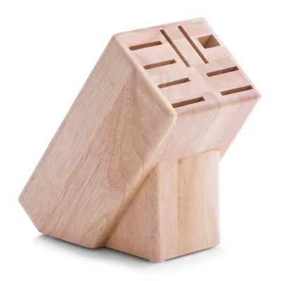 Produktbild von Zeller Messerblock, Gummibaum 12,5x22x25