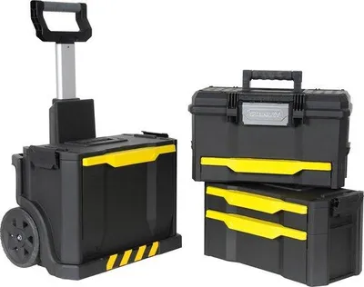 Produktbild von Modulares Werkzeugfach mit 3 Einheiten, Kombi-Box für kleine Teile, großes Werkzeug