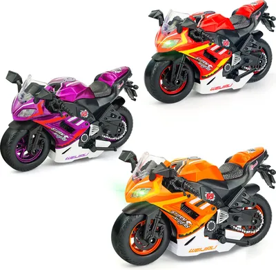 Zdjęcie produktu dla Motocykl z efektami, 16 cm