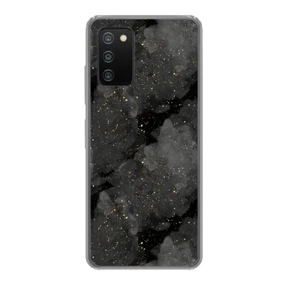 Produktbild von MuchoWow® Handyhülle Schutzhülle Hülle für Samsung Galaxy A03s Marmor - Glitter - Gold - Schwarz - Muster Silikon Softcase Handy Hülle - Schutz