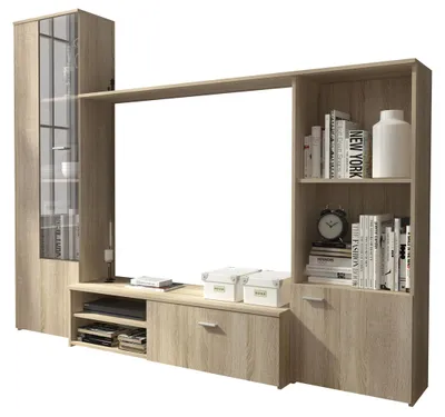Produktbild von Wohnwand Hugo Anbauwand TV-Mediawand 220x41x179cm Eiche Sonoma