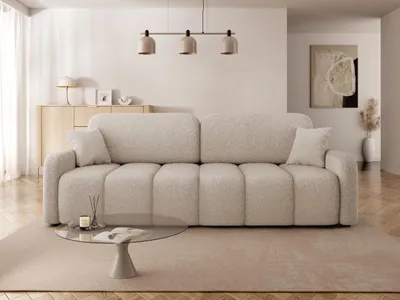Produktbild von MIRJAN24 Schlafsofa Carlos, Wohnzimmer Sofa mit Bettkasten und Schlaffunktion (Farbe: Lambi 06)