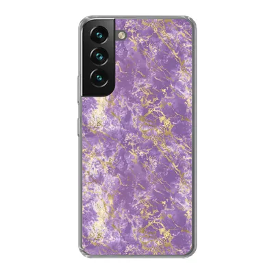 Produktbild von MuchoWow® Handyhülle Schutzhülle Hülle für Samsung Galaxy S22 Marmor - Lila - Gold - Muster Silikon Softcase Handy Hülle - Mobiltelefonhülle