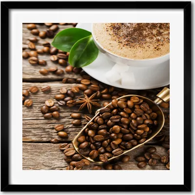 Produktbild von Bild - 50 cm x 50 cm - MDF - Rahmen, Wandkunst - Kaffee