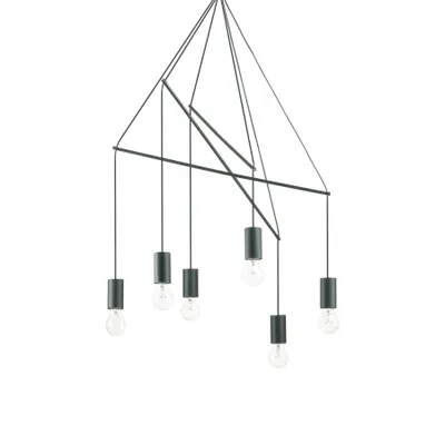 Produktbild von Moderne Aufhängung Pop Metall Schwarz 6 Lichter E27